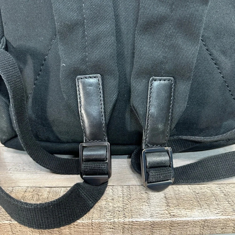 Everlane Modern Canvas Backpack Black Minimalist Laptop Bag Travel Rucksack